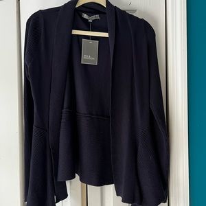 89th and Madison Open Cardigan in Blue